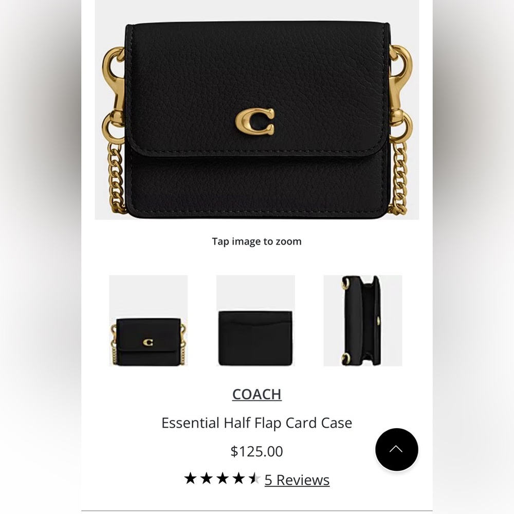 COACH Essential Half Flap Card Case